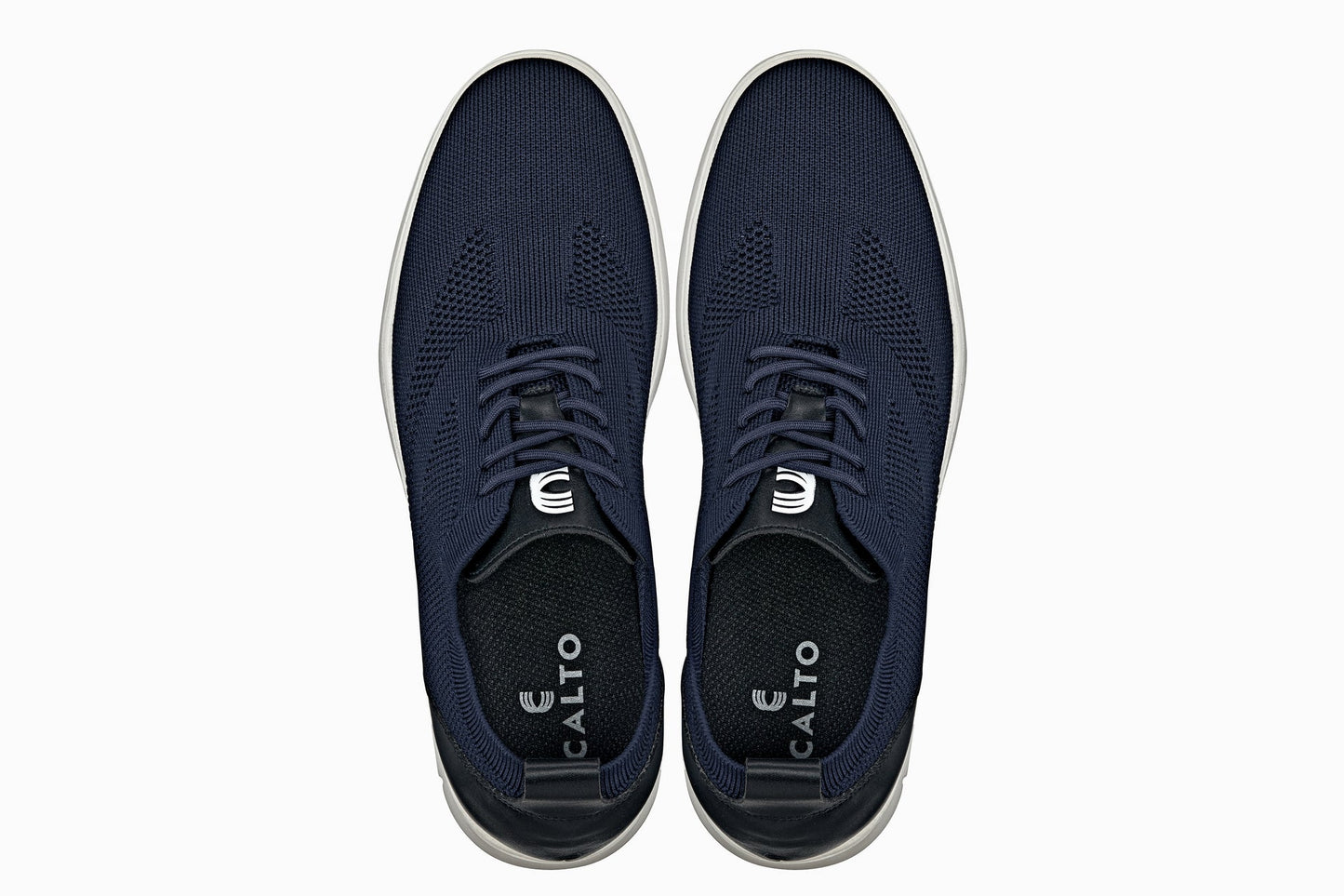 CALTO - X2214 - 2.4 Inches Taller (Night Blue/Black) - Lace Up Casual Walker - Lightweight Tallmenshoes.com