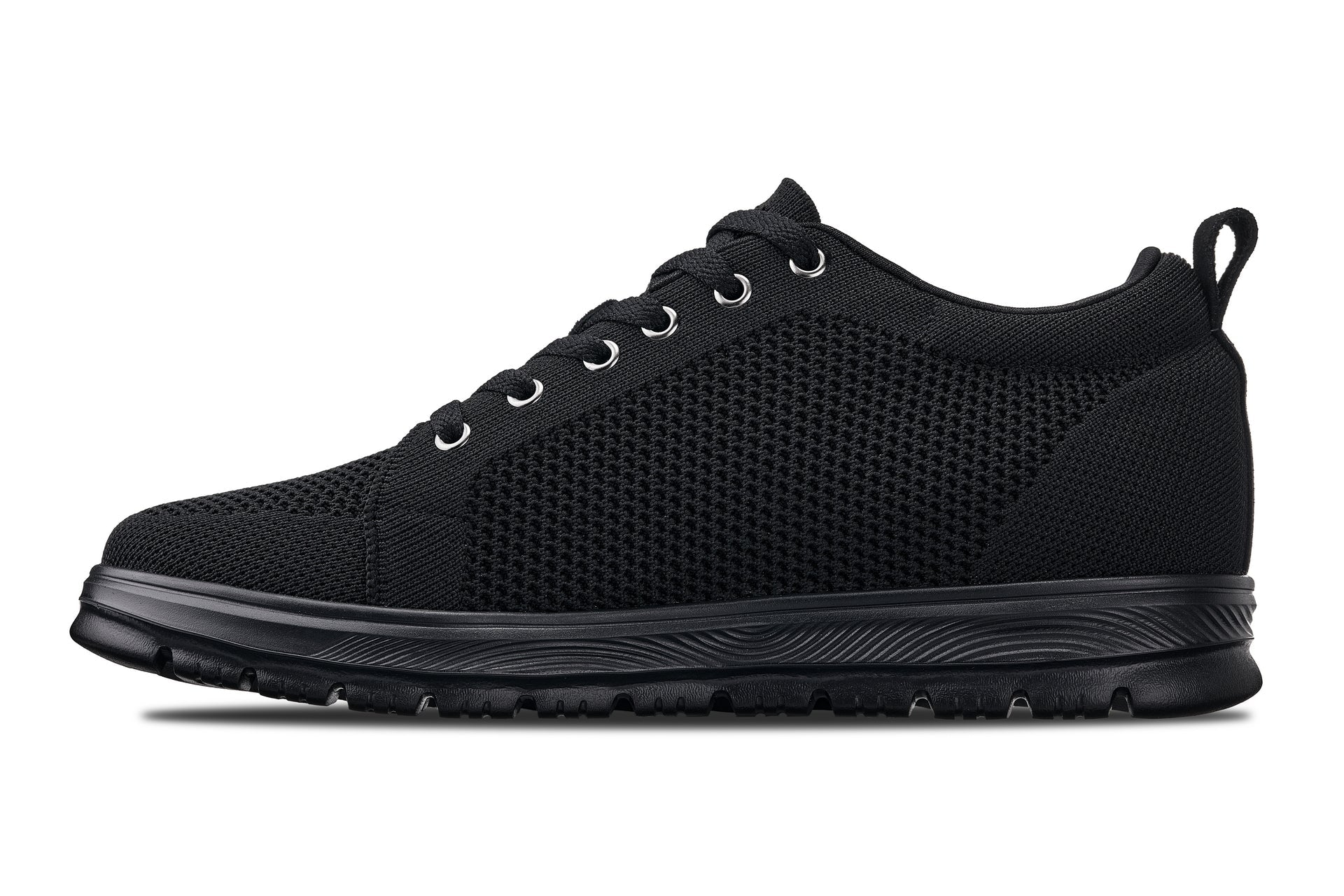 CALTO - X2320 - 2.4 Inches Taller (Black/Black Sole) - Lace Up Casual Sneaker - Lightweight Tallmenshoes.com