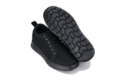 CALTO - X2320 - 2.4 Inches Taller (Black/Black Sole) - Lace Up Casual Sneaker - Lightweight Tallmenshoes.com