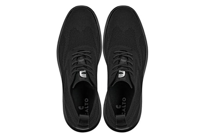 CALTO - X2631 - 2.8 Inches Taller (Black/Black Sole) - Lace Up Casual Walker - Lightweight Tallmenshoes.com