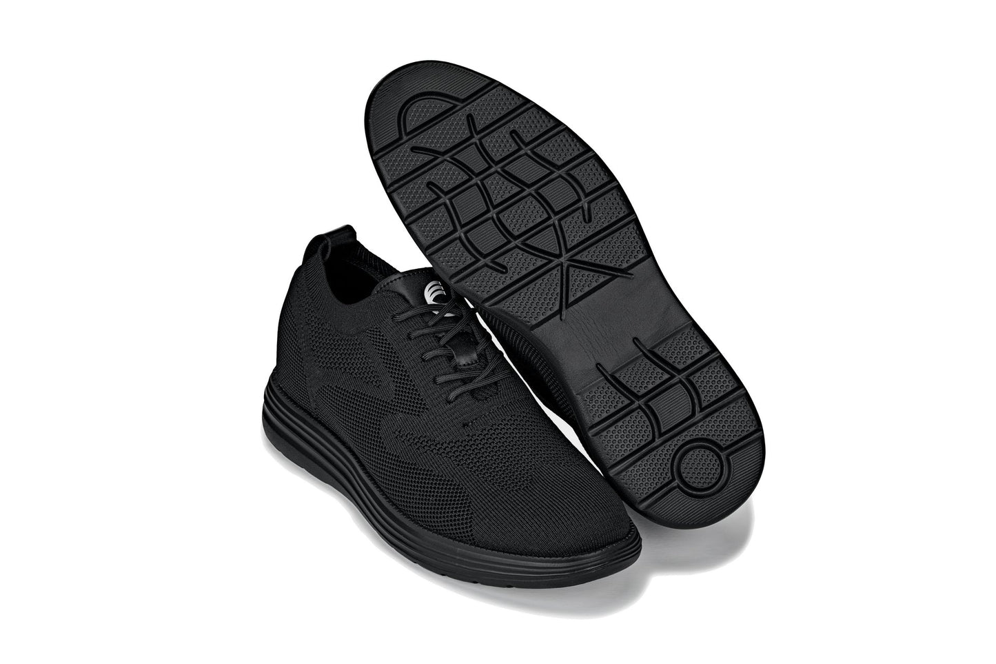 CALTO - X2631 - 2.8 Inches Taller (Black/Black Sole) - Lace Up Casual Walker - Lightweight Tallmenshoes.com