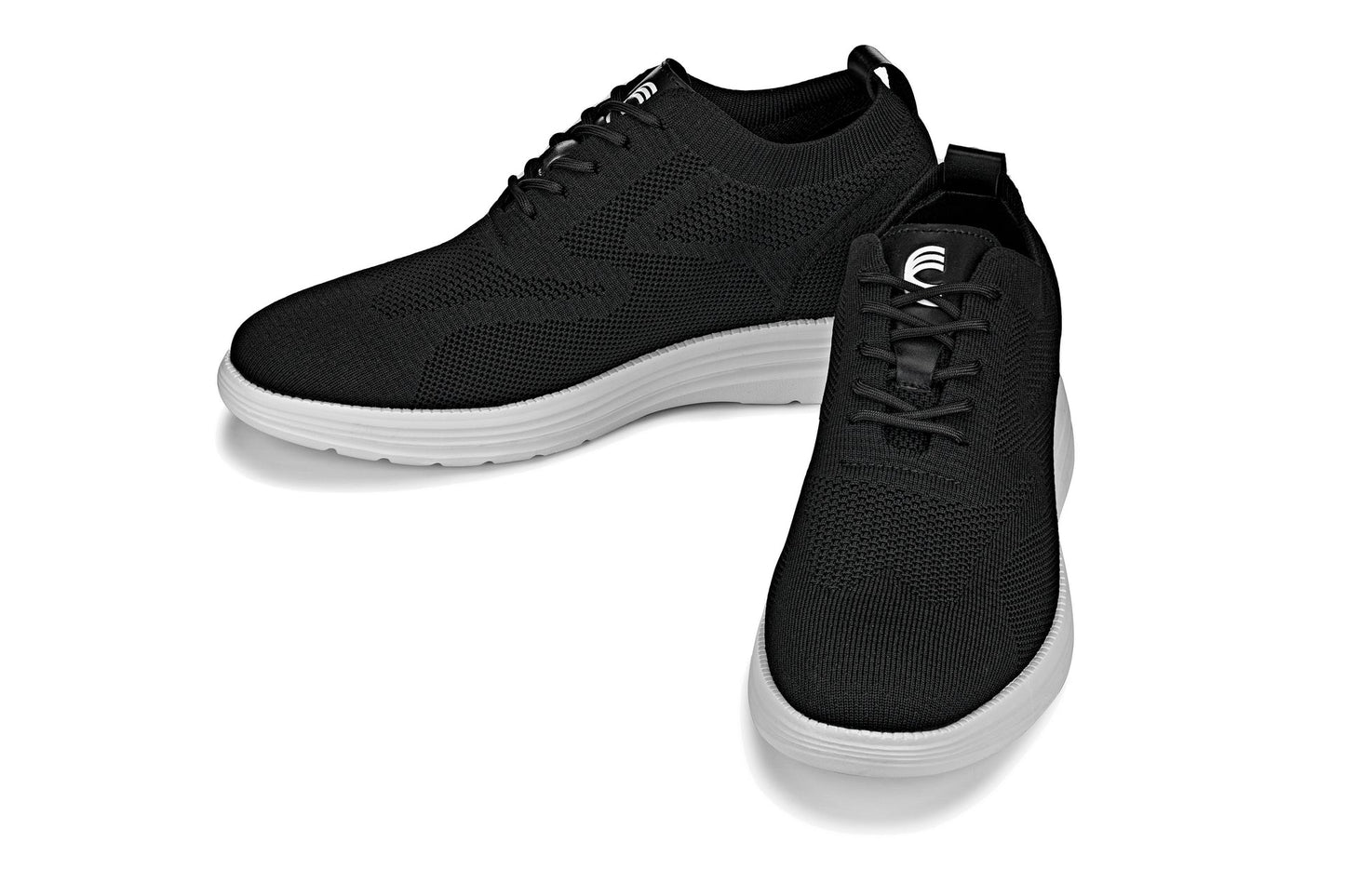 CALTO - X2632 - 2.8 Inches Taller (Black/White Sole) - Lace Up Casual Walker - Lightweight Tallmenshoes.com