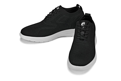 CALTO - X2632 - 2.8 Inches Taller (Black/White Sole) - Lace Up Casual Walker - Lightweight Tallmenshoes.com