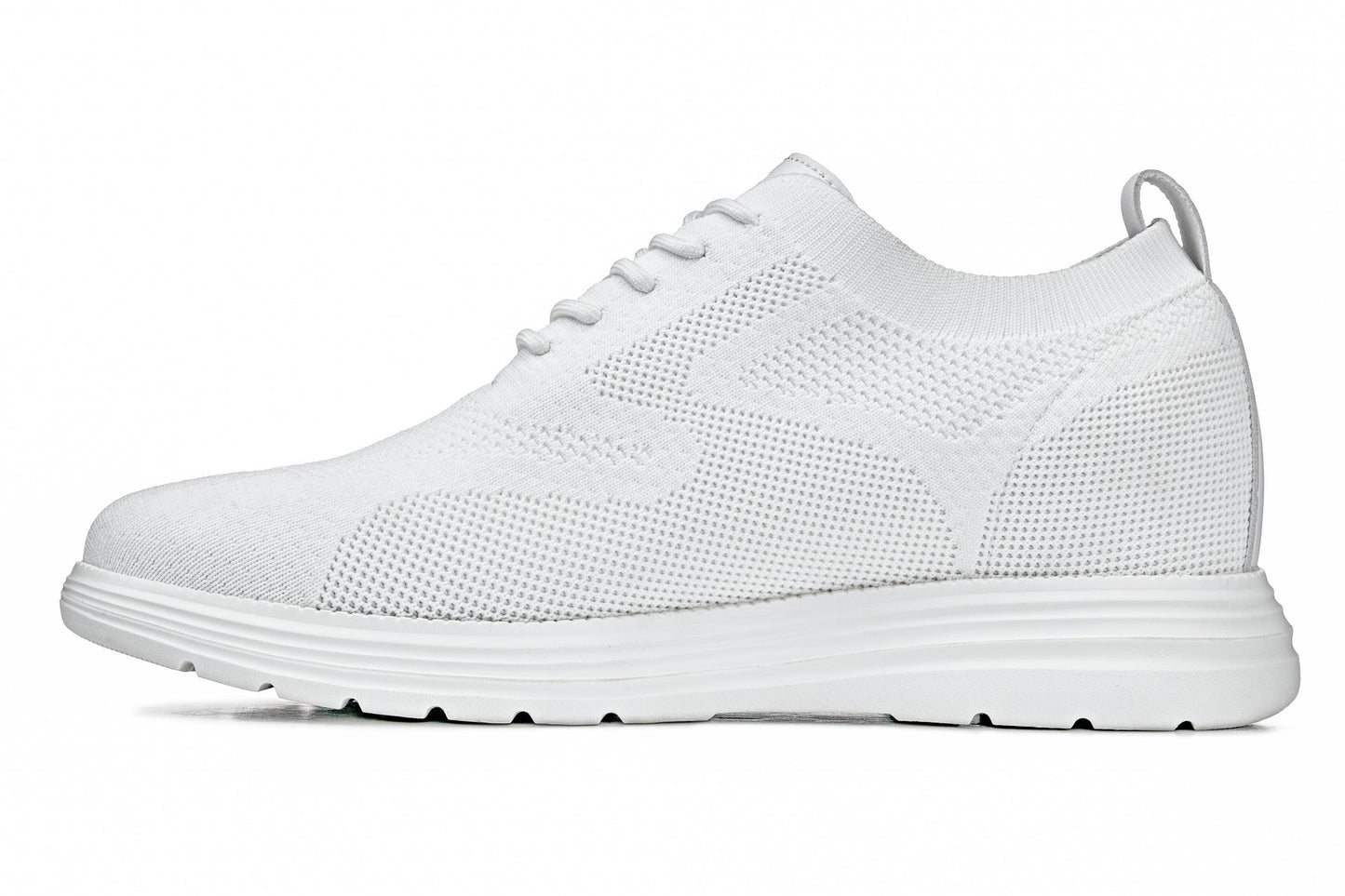 CALTO - X2633 - 2.8 Inches Taller (White) - Lace Up Casual Walker - Lightweight Tallmenshoes.com