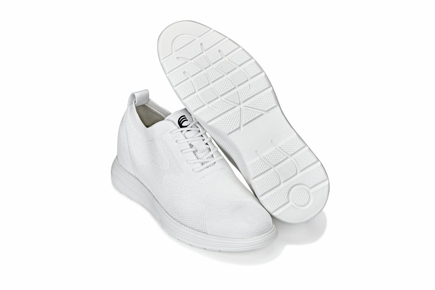 CALTO - X2633 - 2.8 Inches Taller (White) - Lace Up Casual Walker - Lightweight Tallmenshoes.com