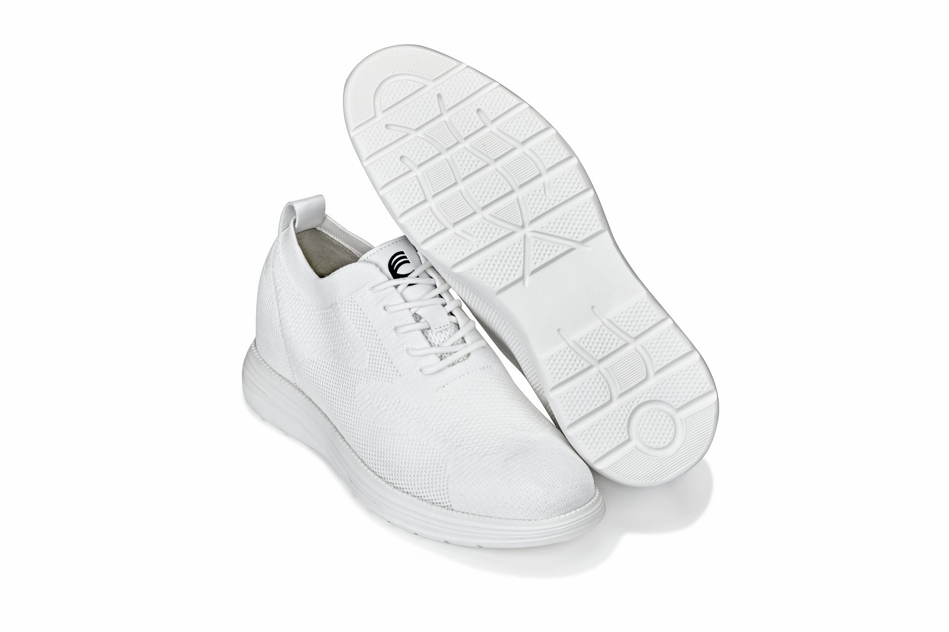 CALTO - X2633 - 2.8 Inches Taller (White) - Lace Up Casual Walker - Lightweight Tallmenshoes.com