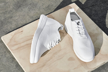 CALTO - X2633 - 2.8 Inches Taller (White) - Lace Up Casual Walker - Lightweight Tallmenshoes.com