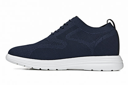 CALTO - X2634 - 2.8 Inches Taller (Night Blue) - Lace Up Casual Walker - Lightweight Tallmenshoes.com