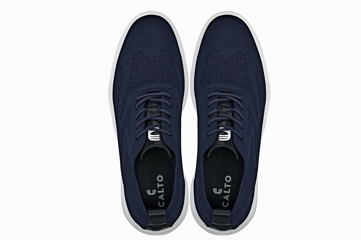 CALTO - X2634 - 2.8 Inches Taller (Night Blue) - Lace Up Casual Walker - Lightweight Tallmenshoes.com