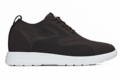CALTO - X2635 - 2.8 Inches Taller (Coffee Brown) - Lace Up Casual Walker - Lightweight Tallmenshoes.com