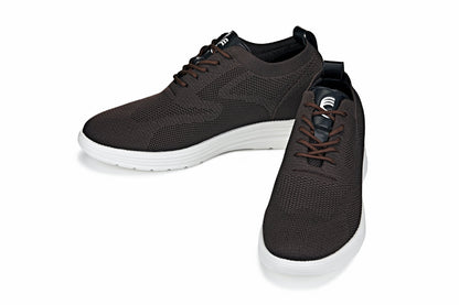 CALTO - X2635 - 2.8 Inches Taller (Coffee Brown) - Lace Up Casual Walker - Lightweight Tallmenshoes.com