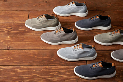 CALTO - X2639 - 2.8 Inches Taller (Khaki Green/Brown) - Lace Up Casual Walker - Lightweight Tallmenshoes.com