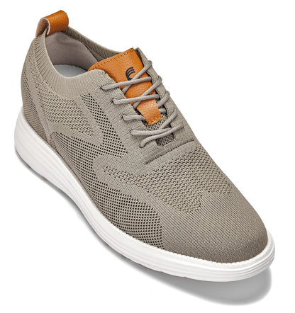 CALTO - X2639 - 2.8 Inches Taller (Khaki Green/Brown) - Lace Up Casual Walker - Lightweight Tallmenshoes.com