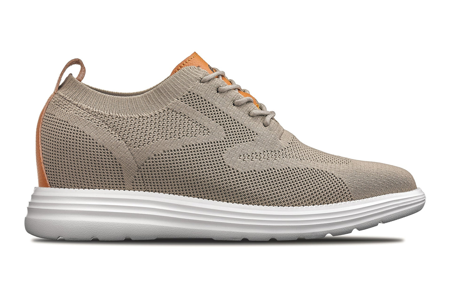 CALTO - X2639 - 2.8 Inches Taller (Khaki Green/Brown) - Lace Up Casual Walker - Lightweight Tallmenshoes.com