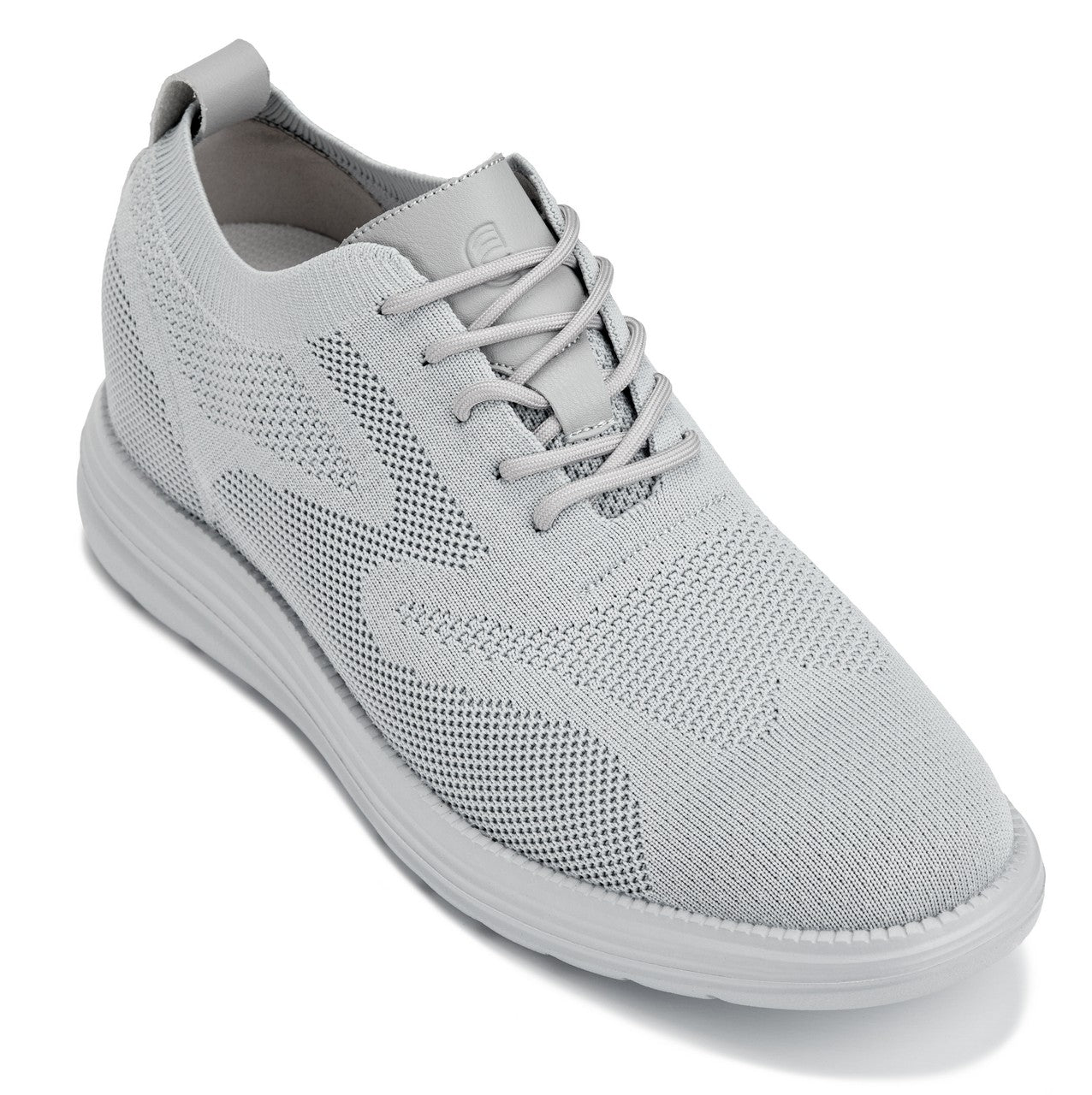 CALTO - X2640 - 2.8 Inches Taller (Pewter/Light Grey Sole) - Lace Up Casual Walker - Lightweight Tallmenshoes.com