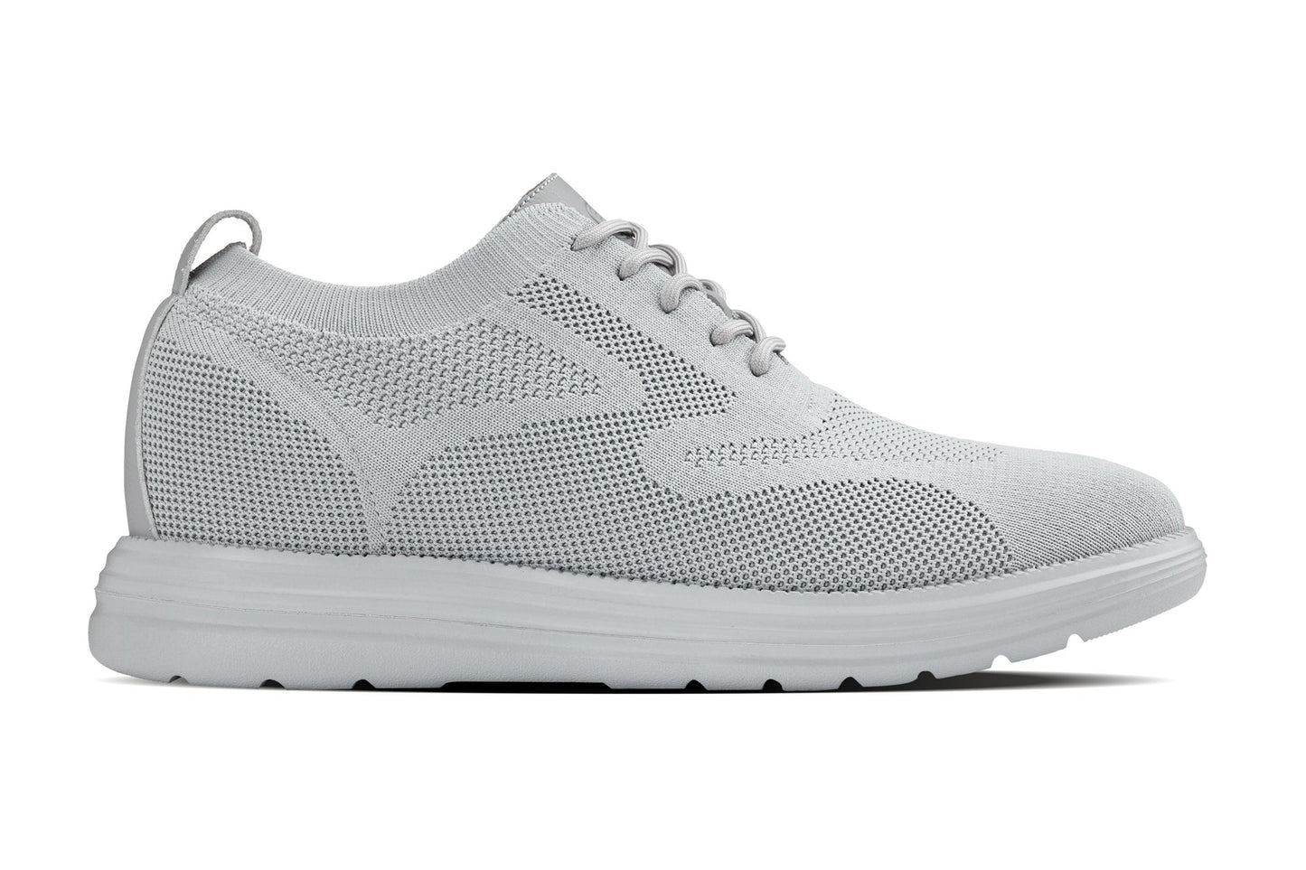 CALTO - X2640 - 2.8 Inches Taller (Pewter/Light Grey Sole) - Lace Up Casual Walker - Lightweight Tallmenshoes.com
