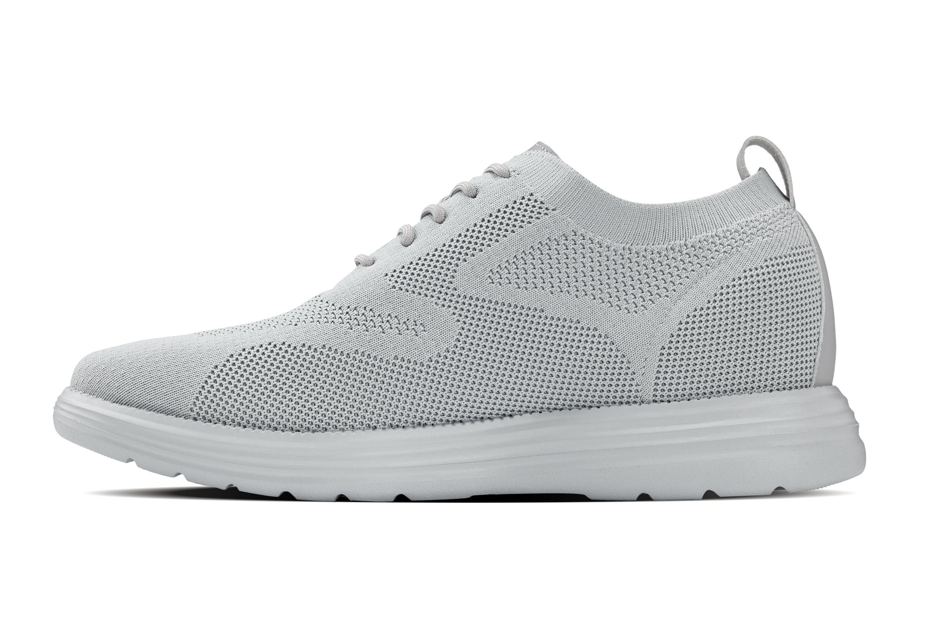 CALTO - X2640 - 2.8 Inches Taller (Pewter/Light Grey Sole) - Lace Up Casual Walker - Lightweight Tallmenshoes.com