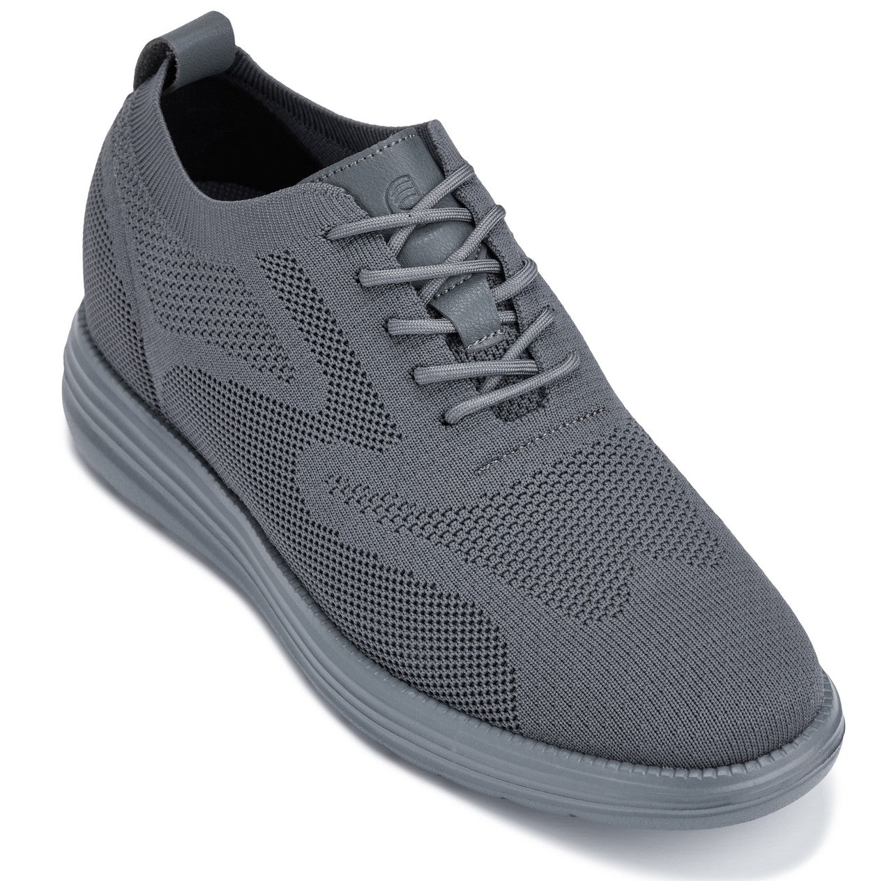 CALTO - X2641 - 2.8 Inches Taller (Iron/Dark Grey Sole) - Lace Up Casual Walker - Lightweight Tallmenshoes.com