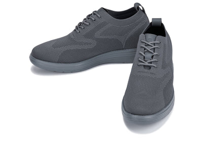 CALTO - X2641 - 2.8 Inches Taller (Iron/Dark Grey Sole) - Lace Up Casual Walker - Lightweight Tallmenshoes.com