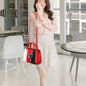 Striped Color Block Handbag - Shoulder & Crossbody Bag