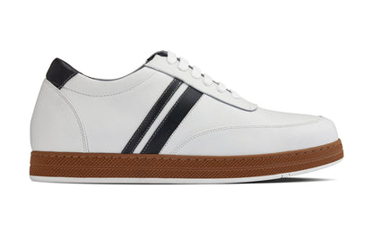 CALTO White Leather Sneakers - 2.8 inches - Y2821 Tallmenshoes.com