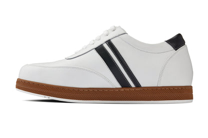 CALTO White Leather Sneakers - 2.8 inches - Y2821 Tallmenshoes.com