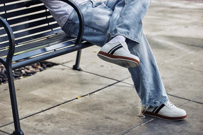 CALTO White Leather Sneakers - 2.8 inches - Y2821 Tallmenshoes.com