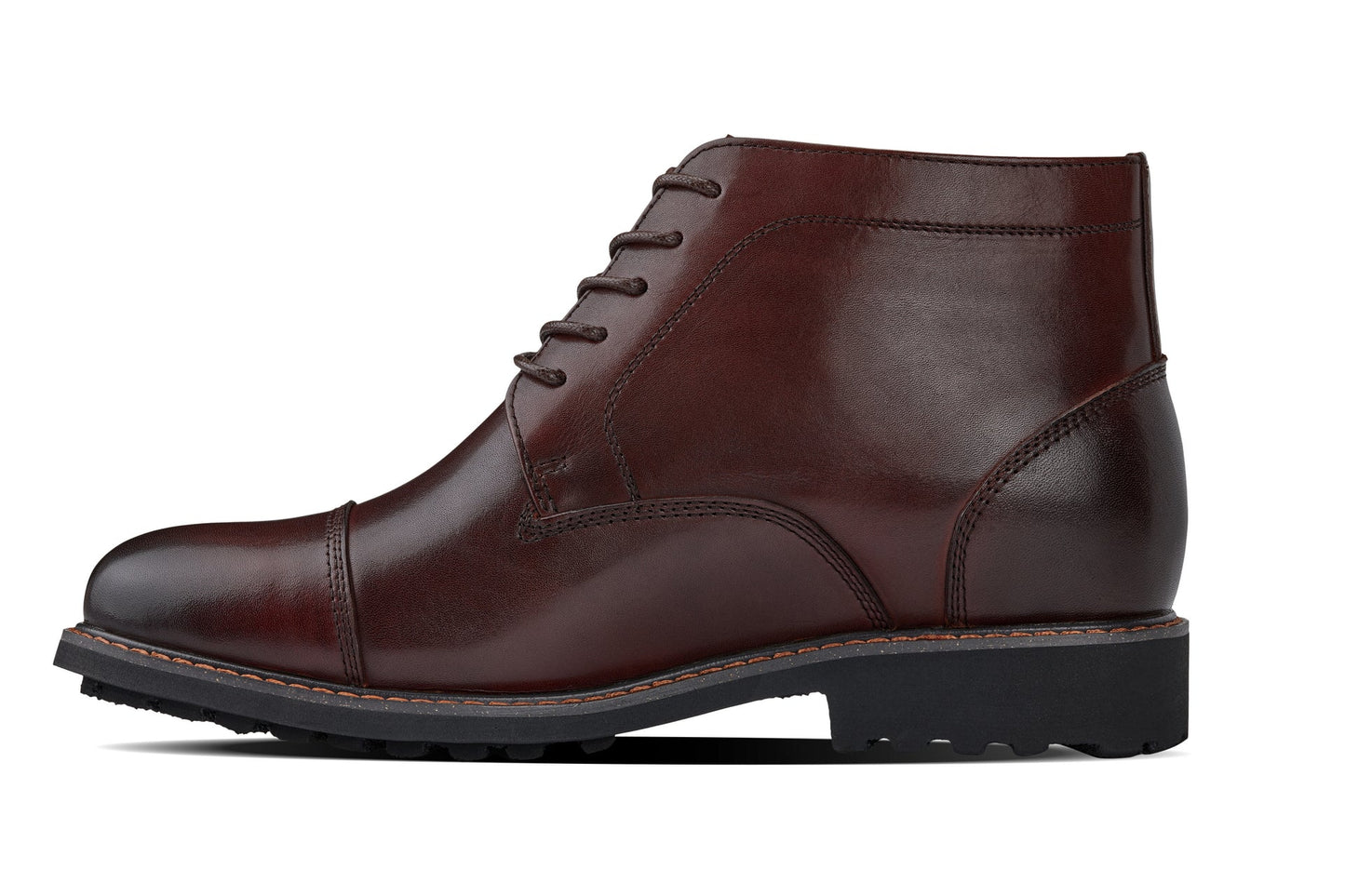 CALTO 3.2-Inch Taller Dark Brown Leather Boots Y41081 Tallmenshoes.com