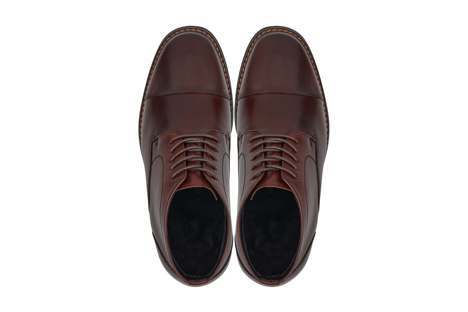 CALTO 3.2-Inch Taller Dark Brown Leather Boots Y41081 Tallmenshoes.com