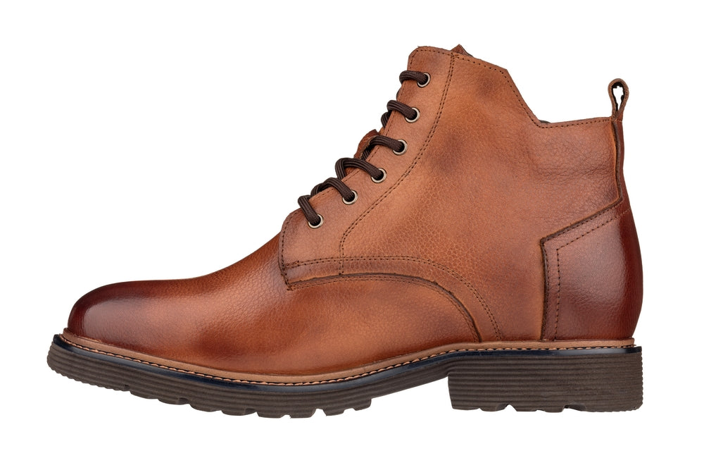 CALTO - Y42072 - 2.8 Inches Taller (Brown) - Dressy Casual Boots Tallmenshoes.com