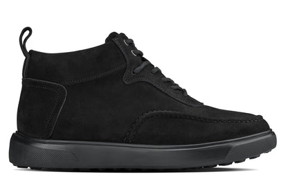 CALTO - Y7113 - 2.8 Inches Taller (Black) - Nubuck Suede Moc-Toe Sneak-Boots Tallmenshoes.com