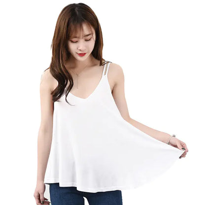 Plus Size Women's Sleeveless Floral Cotton Sling Top