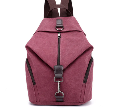 College Style Canvas Backpack and Tote Bag