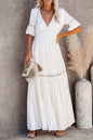 Women's Spring/Summer V-Neck Lace Maxi Dress