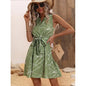 Printed Sleeveless Dress for Women