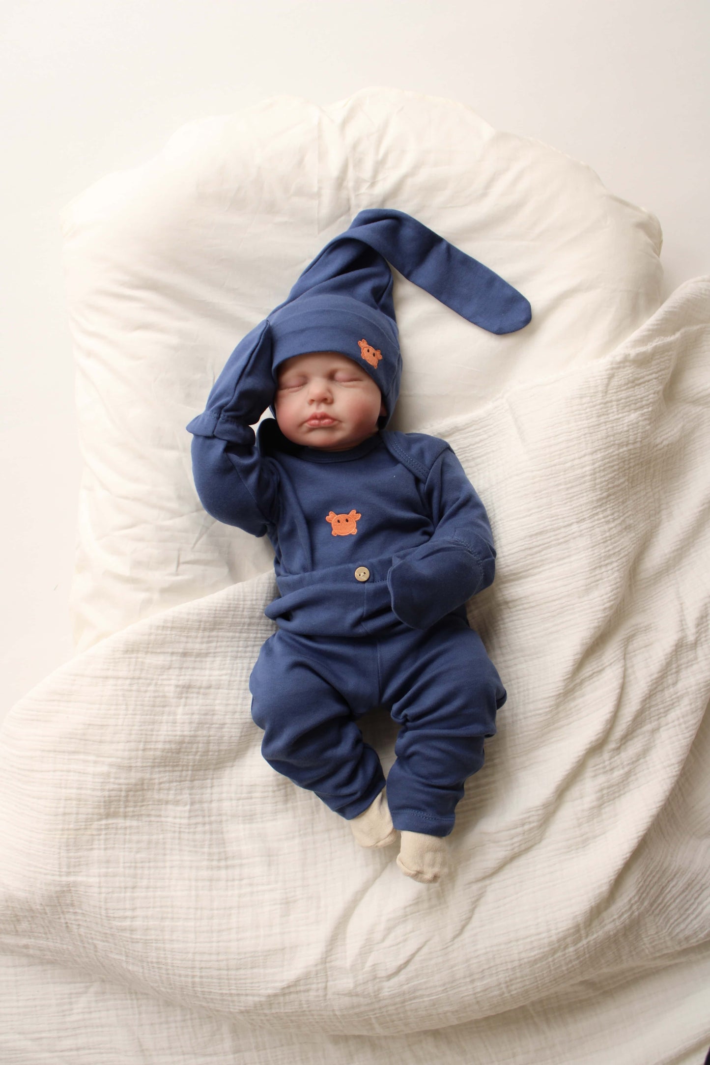 Crab Patterned 5 Piece Newborn Set Honey and Hive