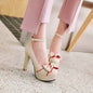 New Women's Waterproof Chunky Heels with Strap
