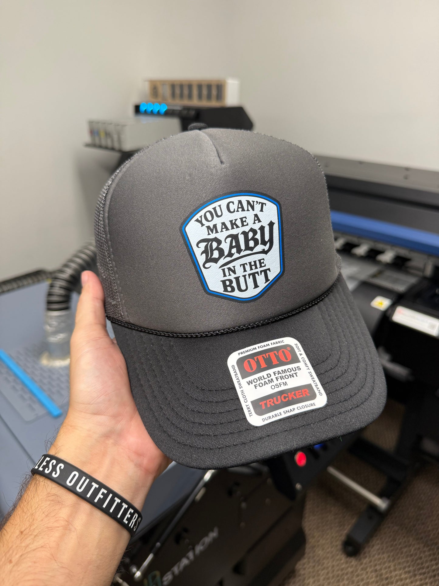 You Cant Make A Baby In The Butt Trucker Hat Luckless Outfitters