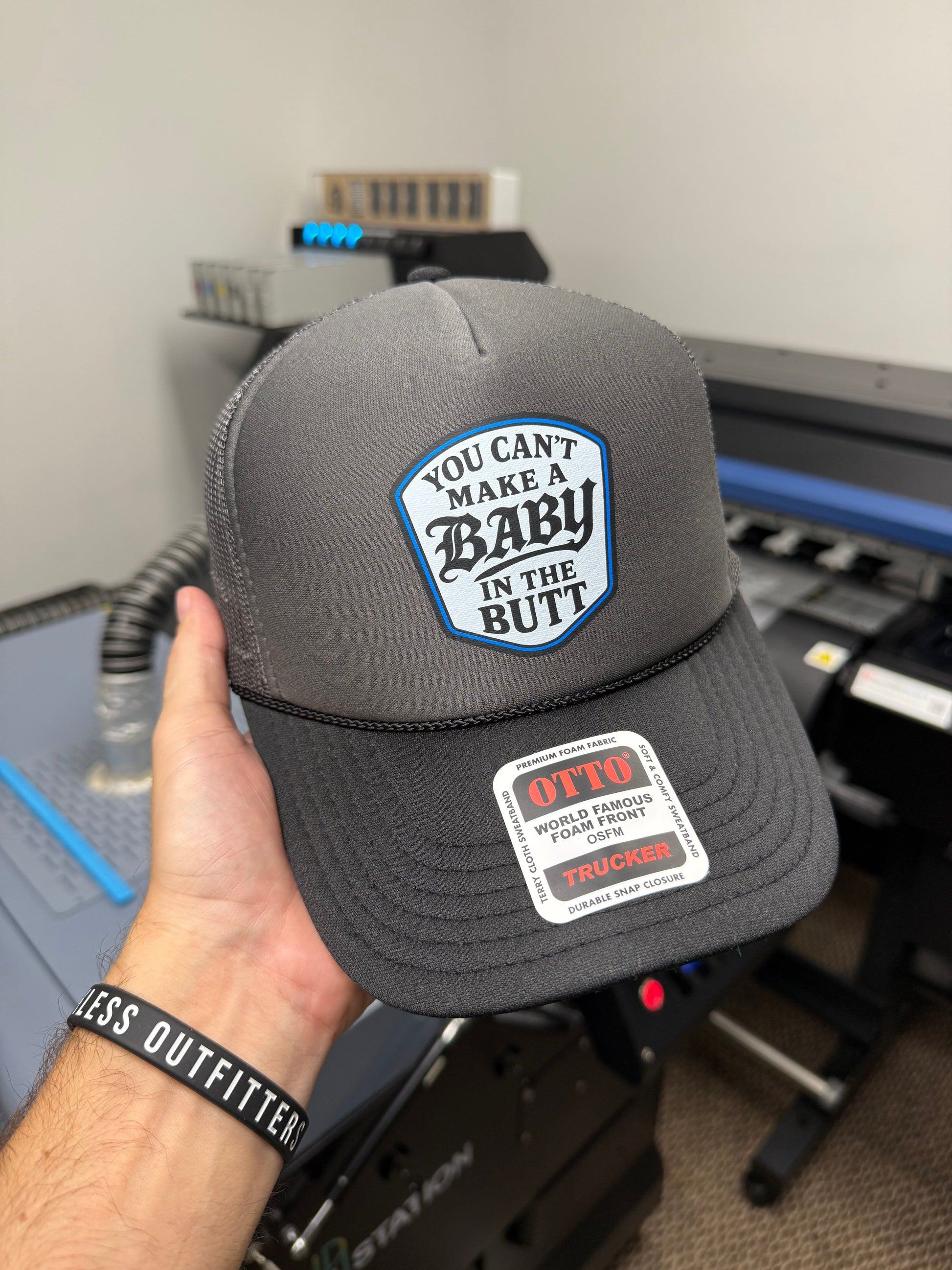 You Cant Make A Baby In The Butt Trucker Hat Luckless Outfitters
