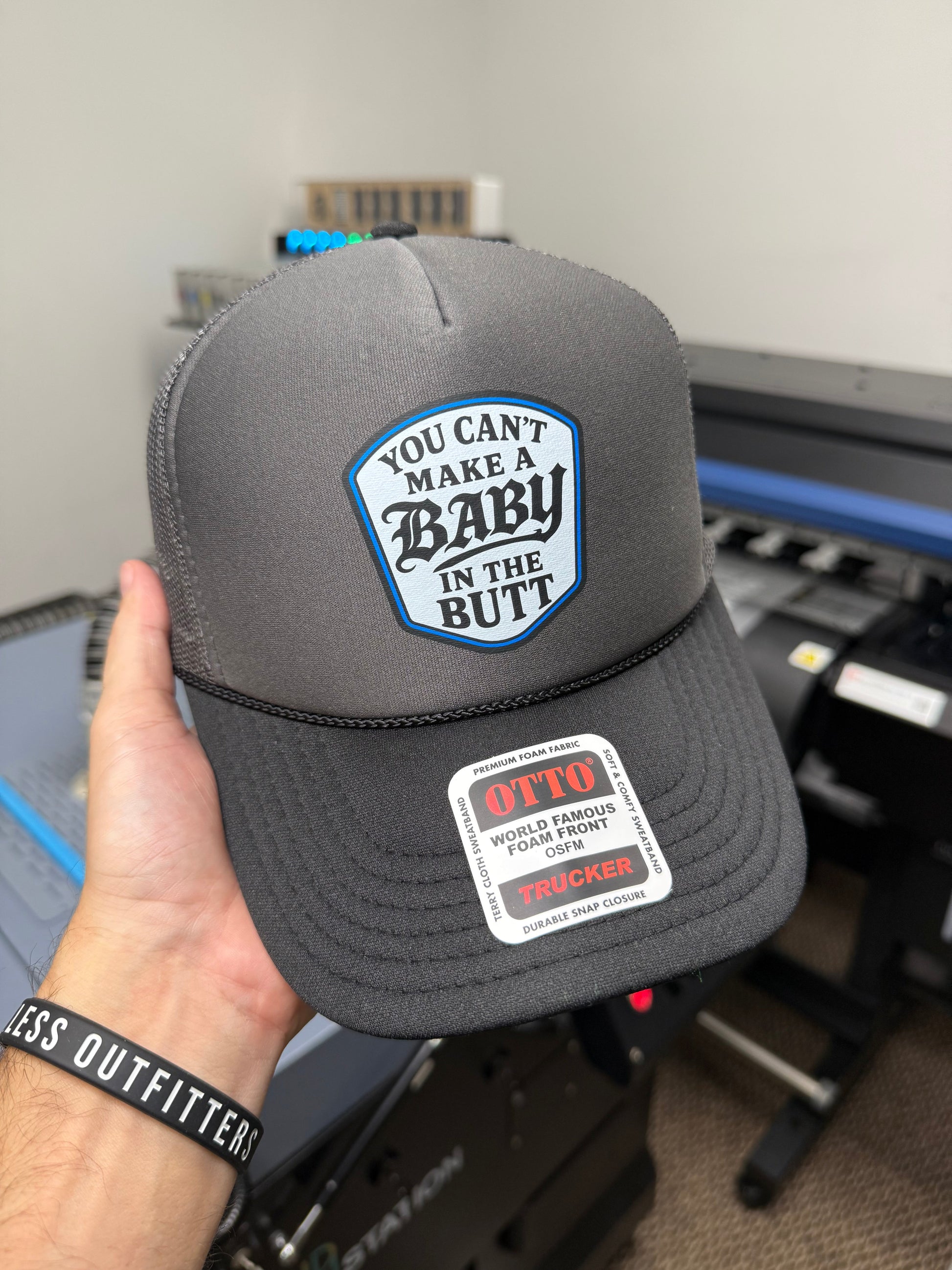You Cant Make A Baby In The Butt Trucker Hat Luckless Outfitters