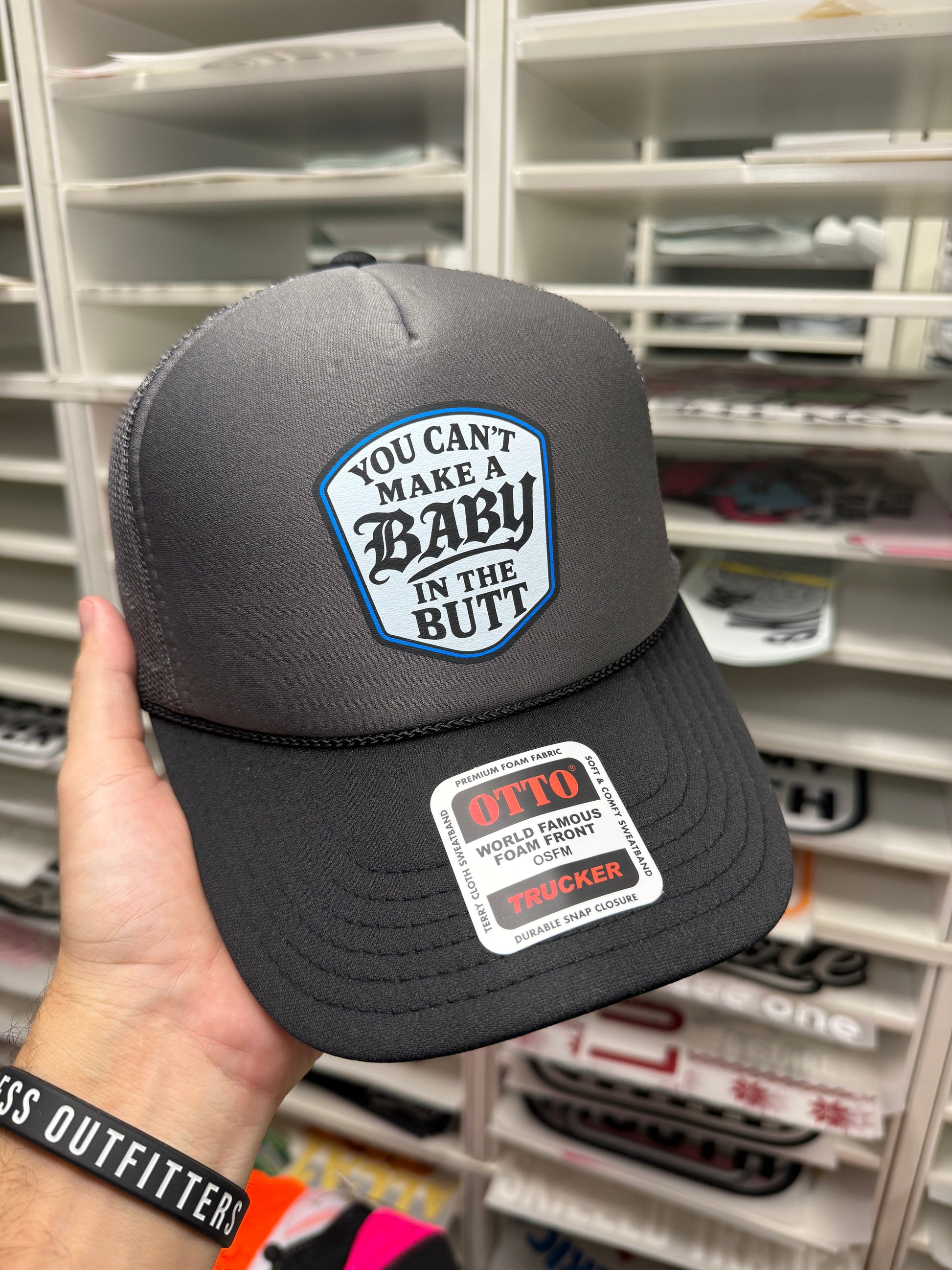 You Cant Make A Baby In The Butt Trucker Hat Luckless Outfitters