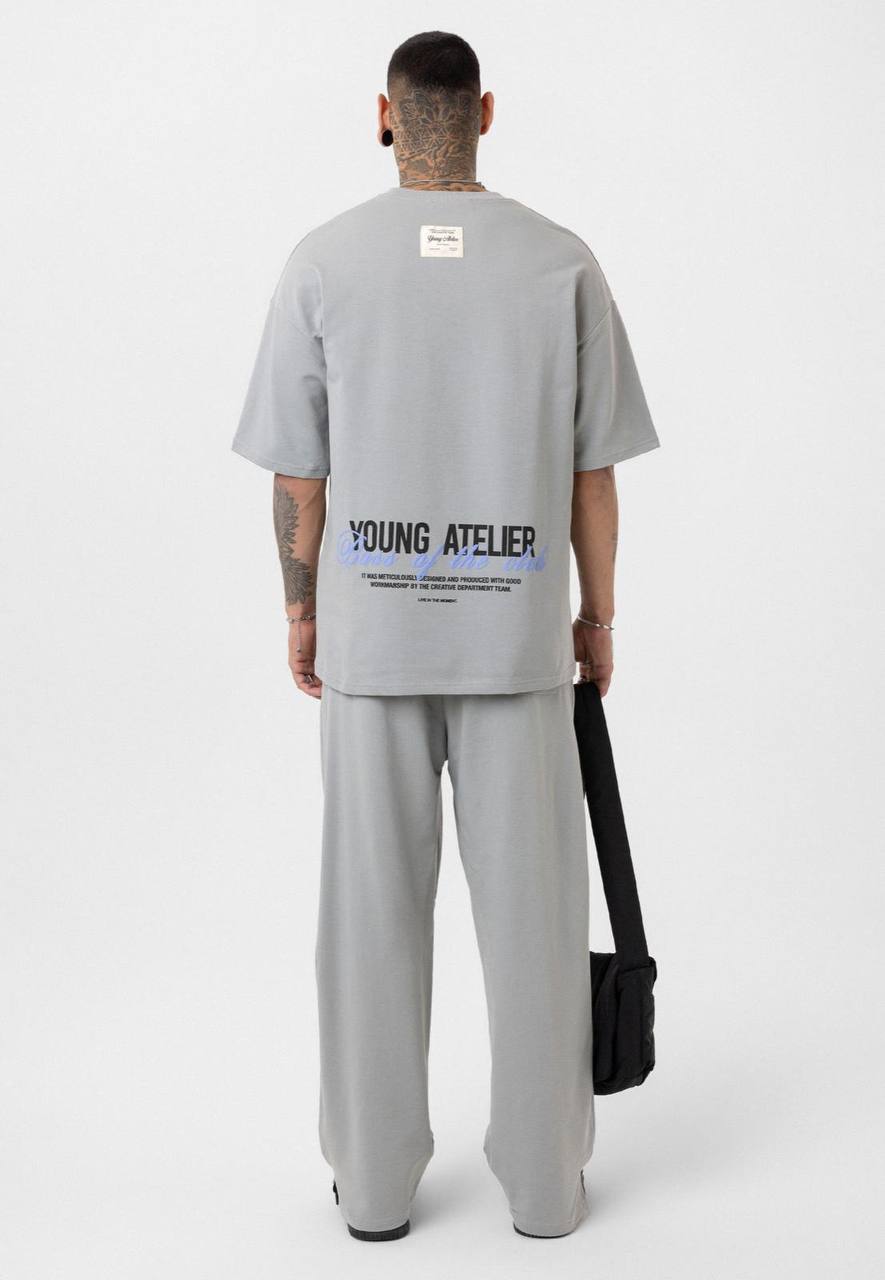 Young Atelier Oversized T-Shirt & Tracksuit Set Withinblack