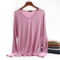 Plus Size Korean V-neck Long Sleeve Casual Top
