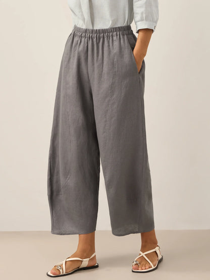 100% Linen Classic Ankle Pants ZOE LINTICO