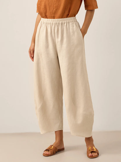 100% Linen Classic Ankle Pants ZOE LINTICO