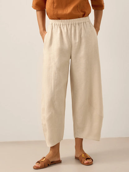 100% Linen Classic Ankle Pants ZOE LINTICO