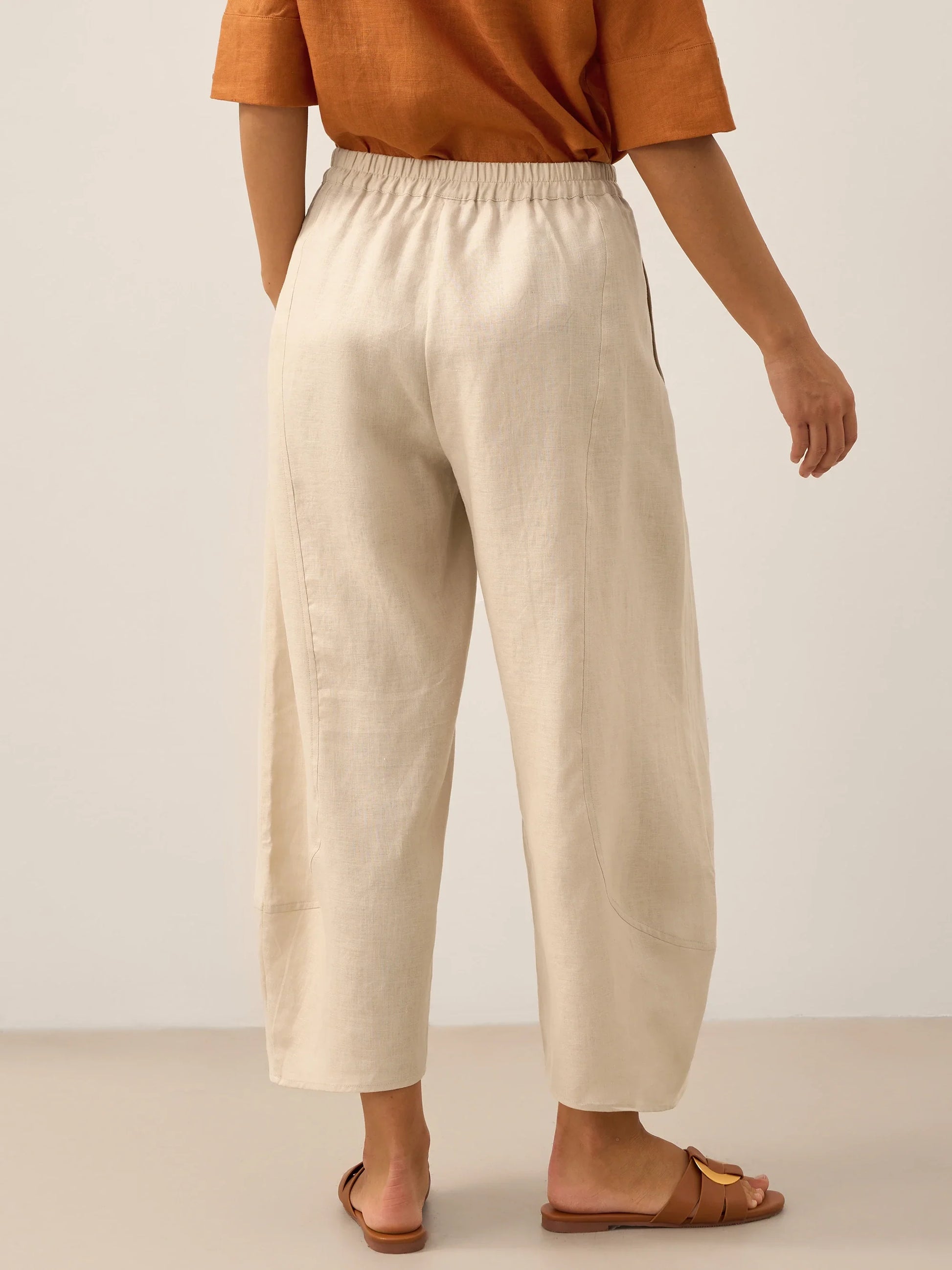 100% Linen Classic Ankle Pants ZOE LINTICO