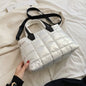 Fashionable Plaid Stitching Shoulder Bag