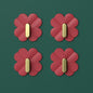 A Box of 4 Four-leaf Clover Hooks Punch-free Strong Sticky Bathroom Hook Light Luxury Household Wall Nail-free Key Storage Hook Cute Plastic Hooks Self-Adhesive Suitable Wall Bracket Self-Adhesive Hook Strong Adhesive Hanging on the Wall Stevvex