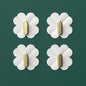 A Box of 4 Four-leaf Clover Hooks Punch-free Strong Sticky Bathroom Hook Light Luxury Household Wall Nail-free Key Storage Hook Cute Plastic Hooks Self-Adhesive Suitable Wall Bracket Self-Adhesive Hook Strong Adhesive Hanging on the Wall Stevvex